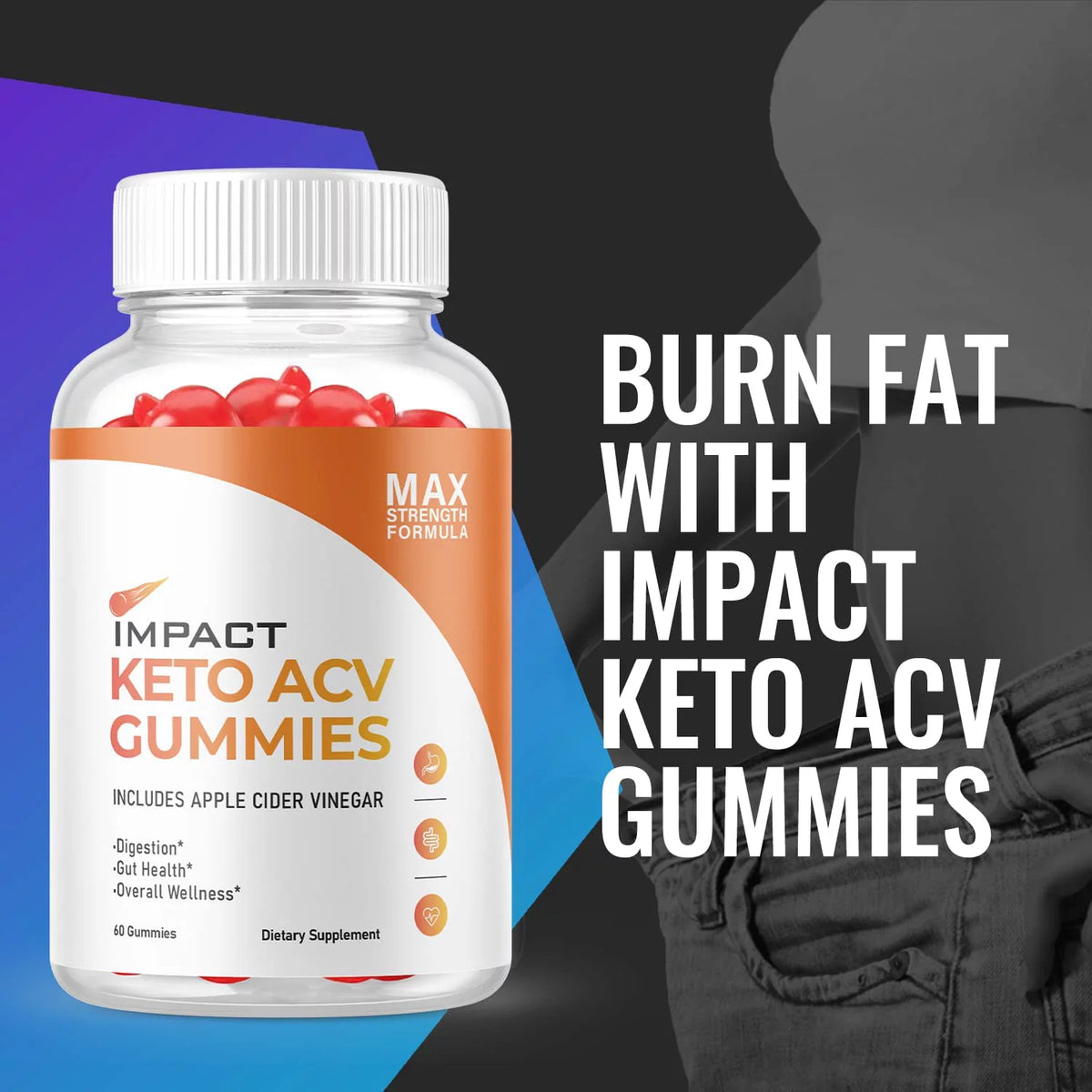 60 Gummies Keto ACV Dietary Supplement O137