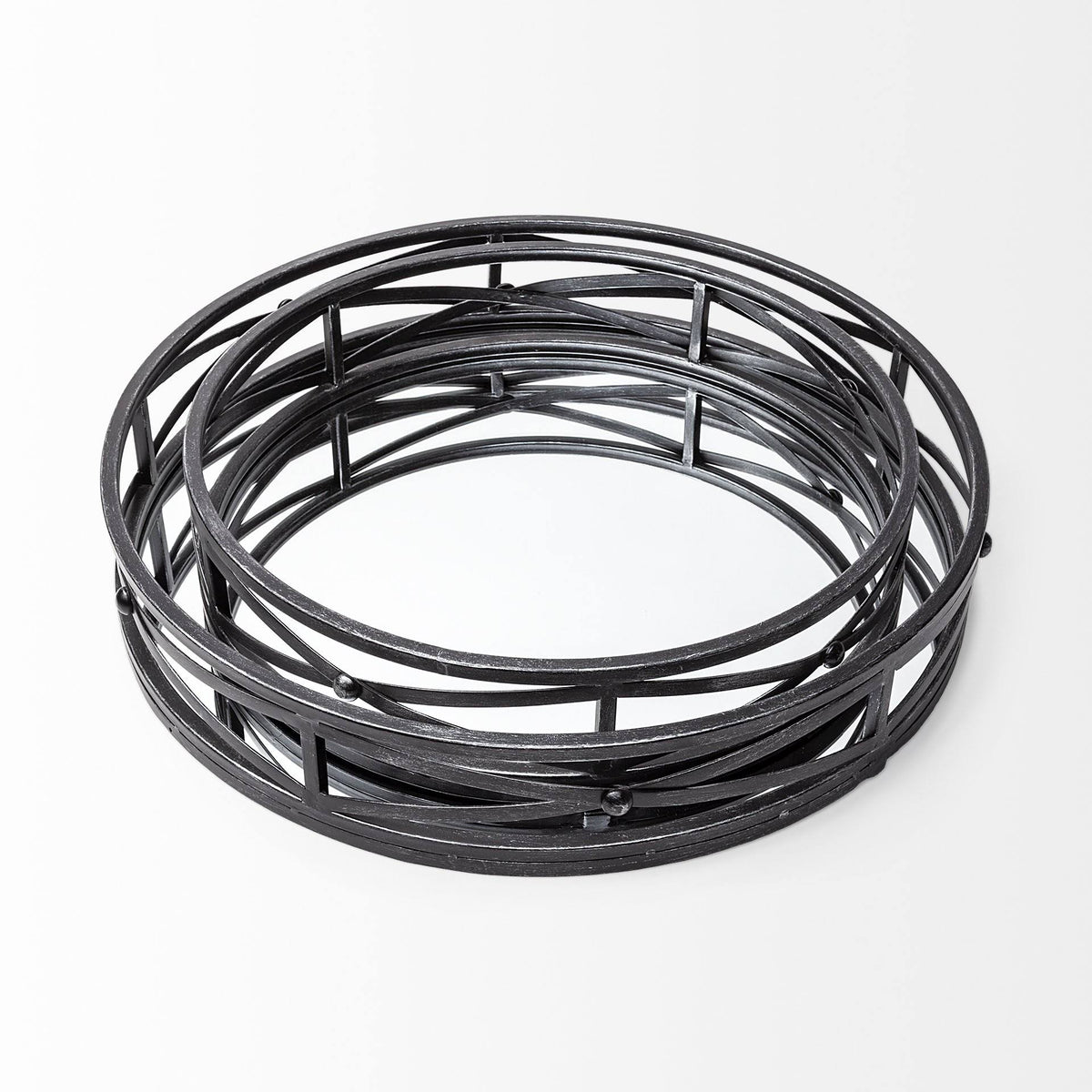 Black Metal Tray (Set of 2) K12560
