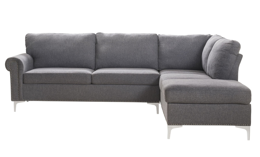 Gray Sectional Fabric Sofa C69461