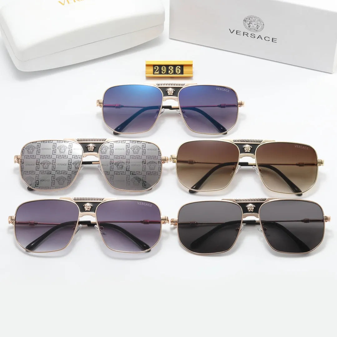 Round Stripe Printed Polarized Sunglasses Y409158