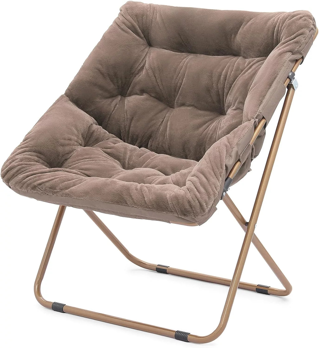 Beige Oversized Foldable Saucer Chair M919