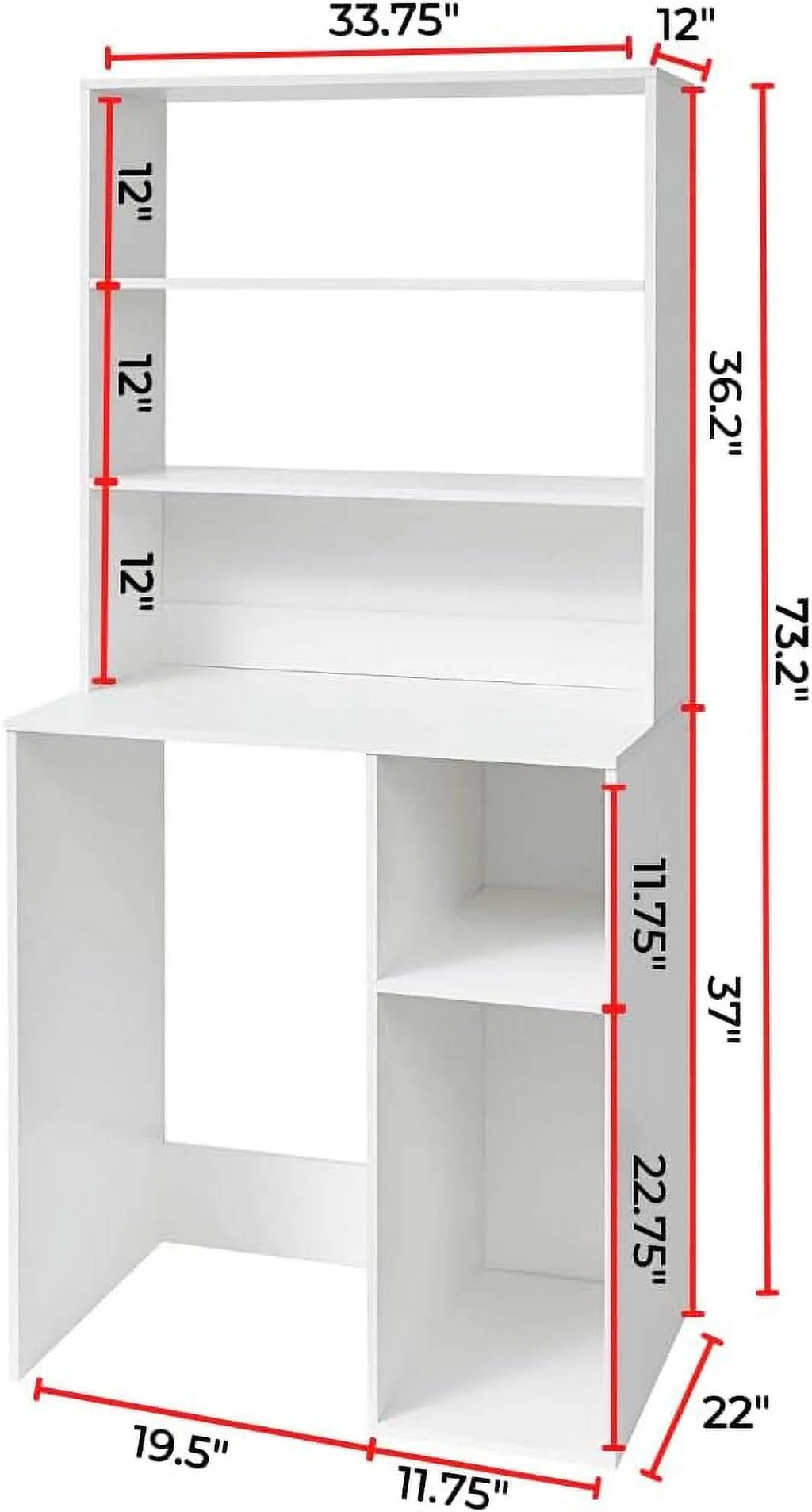 White Mini Fridge Dorm Station With Top Shelf K909782