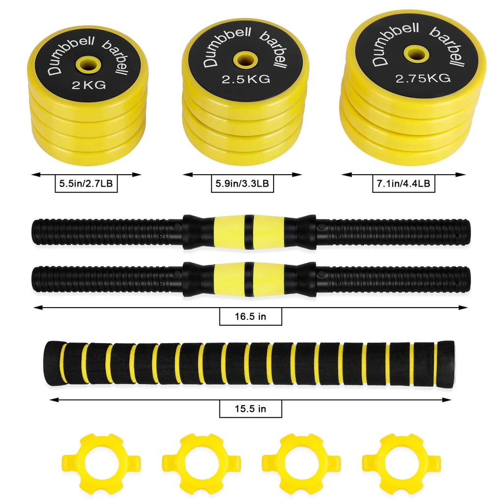 Adjustable 44 Pounds Non-Slip Neoprene Dumbbell Set M7735