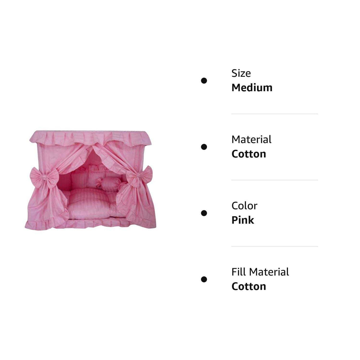 Pink Pet Dog Bed with Pillow T45967