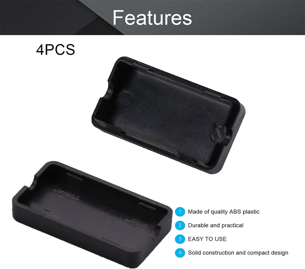 Black ABS Plastic Junction Box with Ear C2372