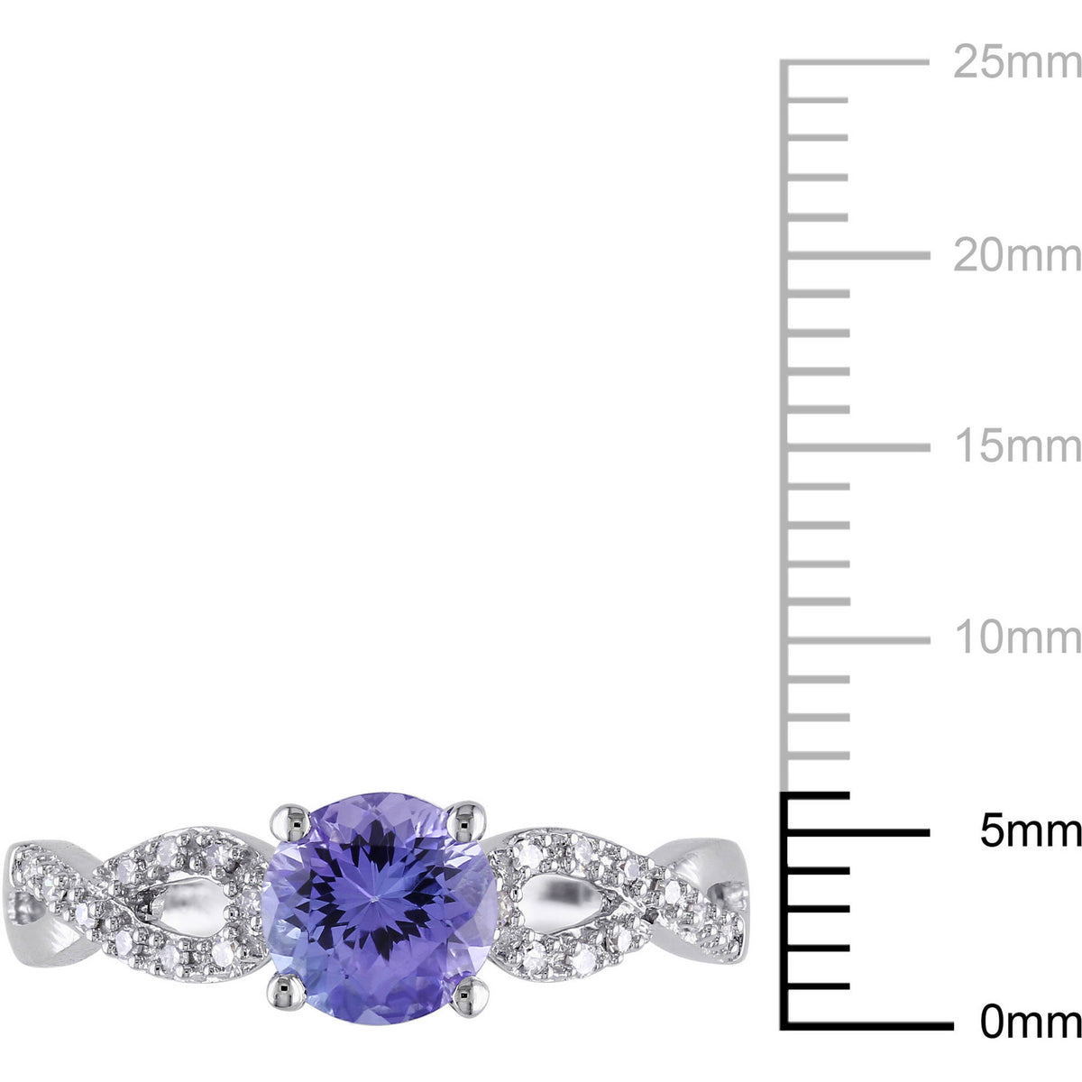 10kt White Gold Tanzanite Diamond Engagement Ring C16186