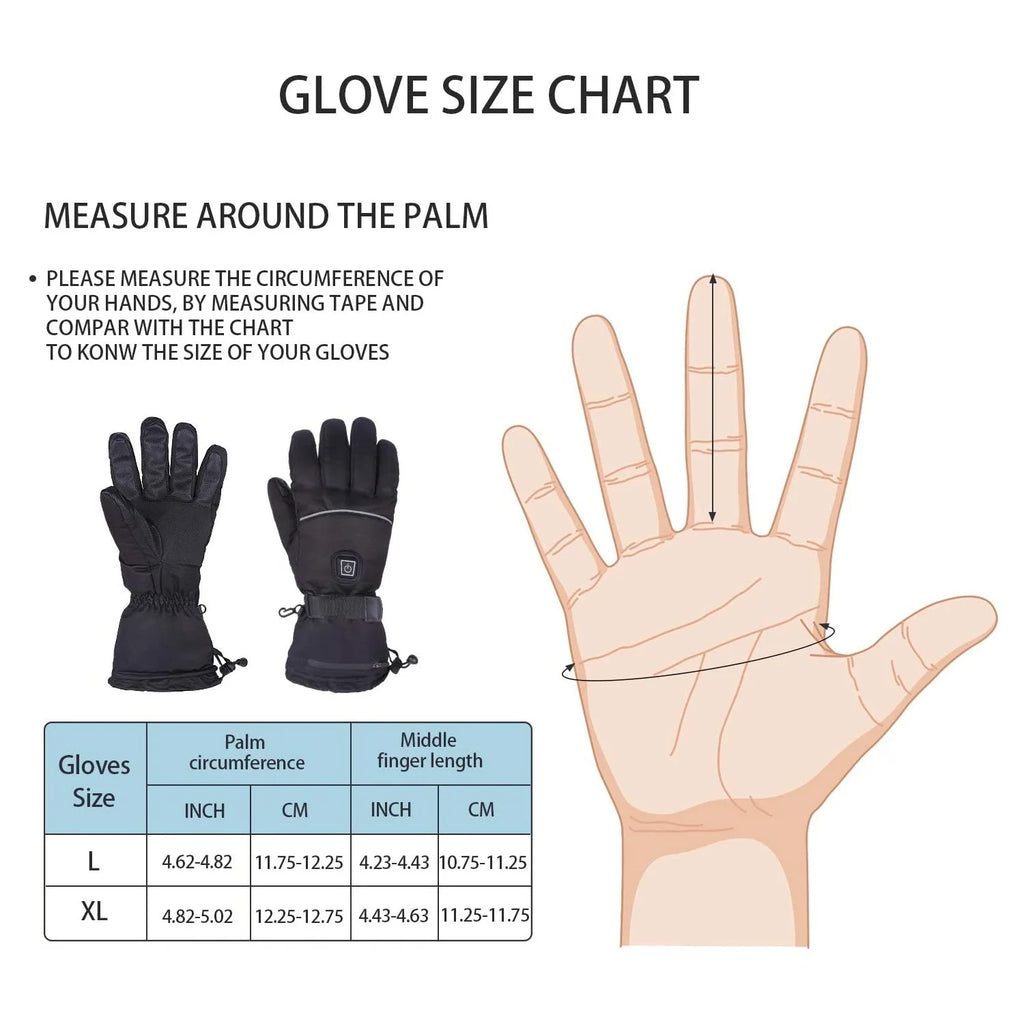 Rechargeable Battery Heated Winter Gloves J652447