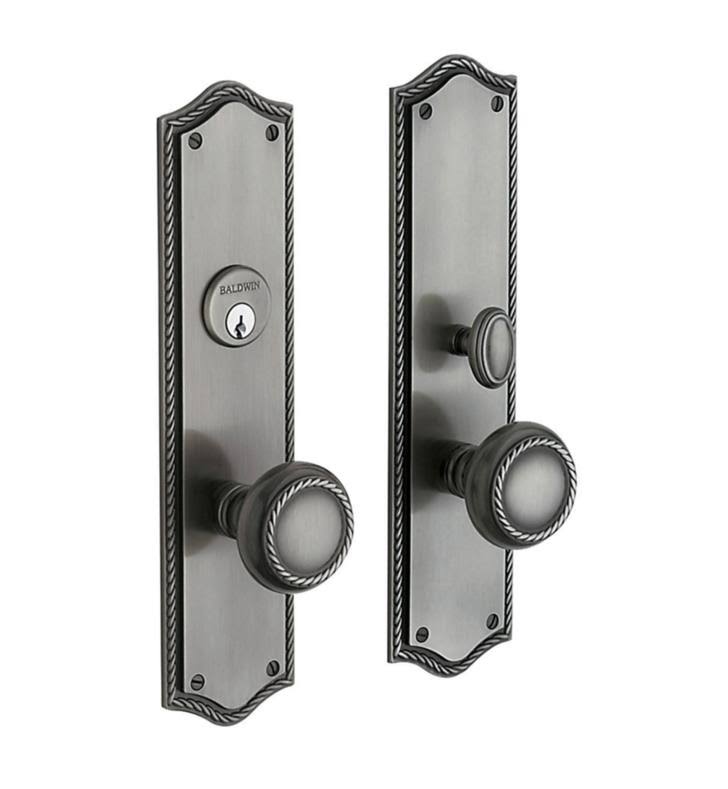 Satin Brass and Brown Dummy Handleset Trim Set P53071