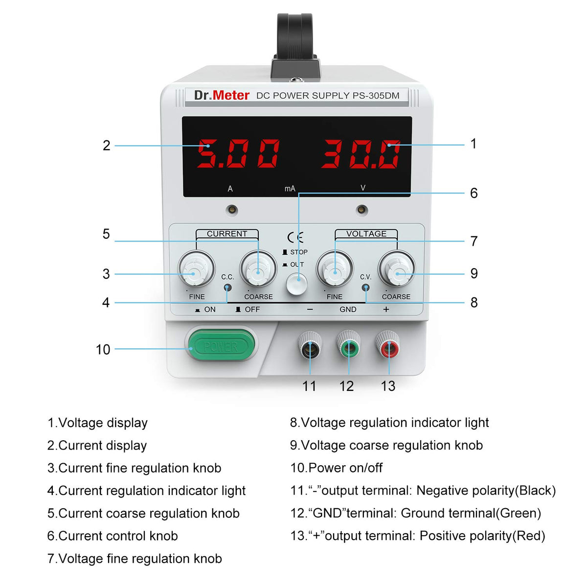 Adjustable Switching Regulated DC Bench Power Supply O824