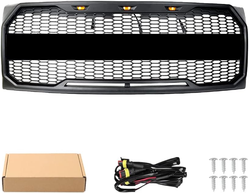 Matte Black Grille with LED Lights for F150 P85743