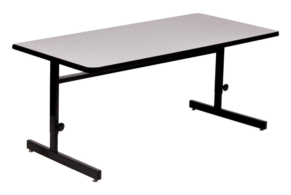 Adjustable Height Computer Station Office Table, Gray T933