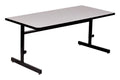 Adjustable Height Computer Station Office Table, Gray T933