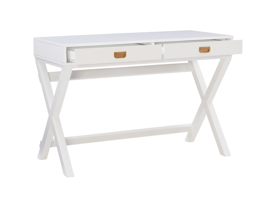 2-Drawer White Writing Desk S834284