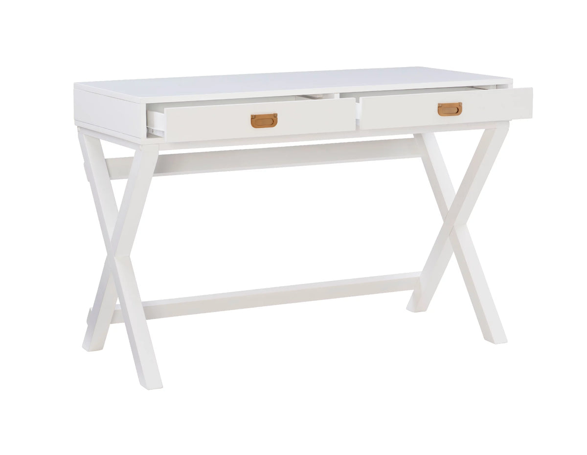 2-Drawer White Writing Desk S834284
