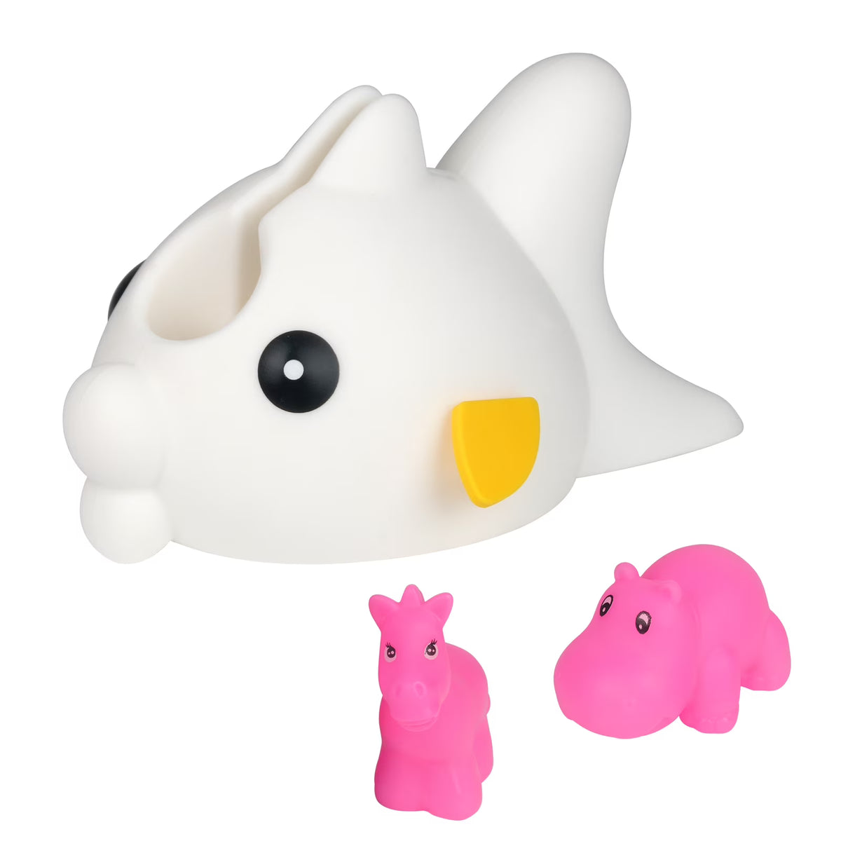 White Faucet Cover with 2 Toys W3963