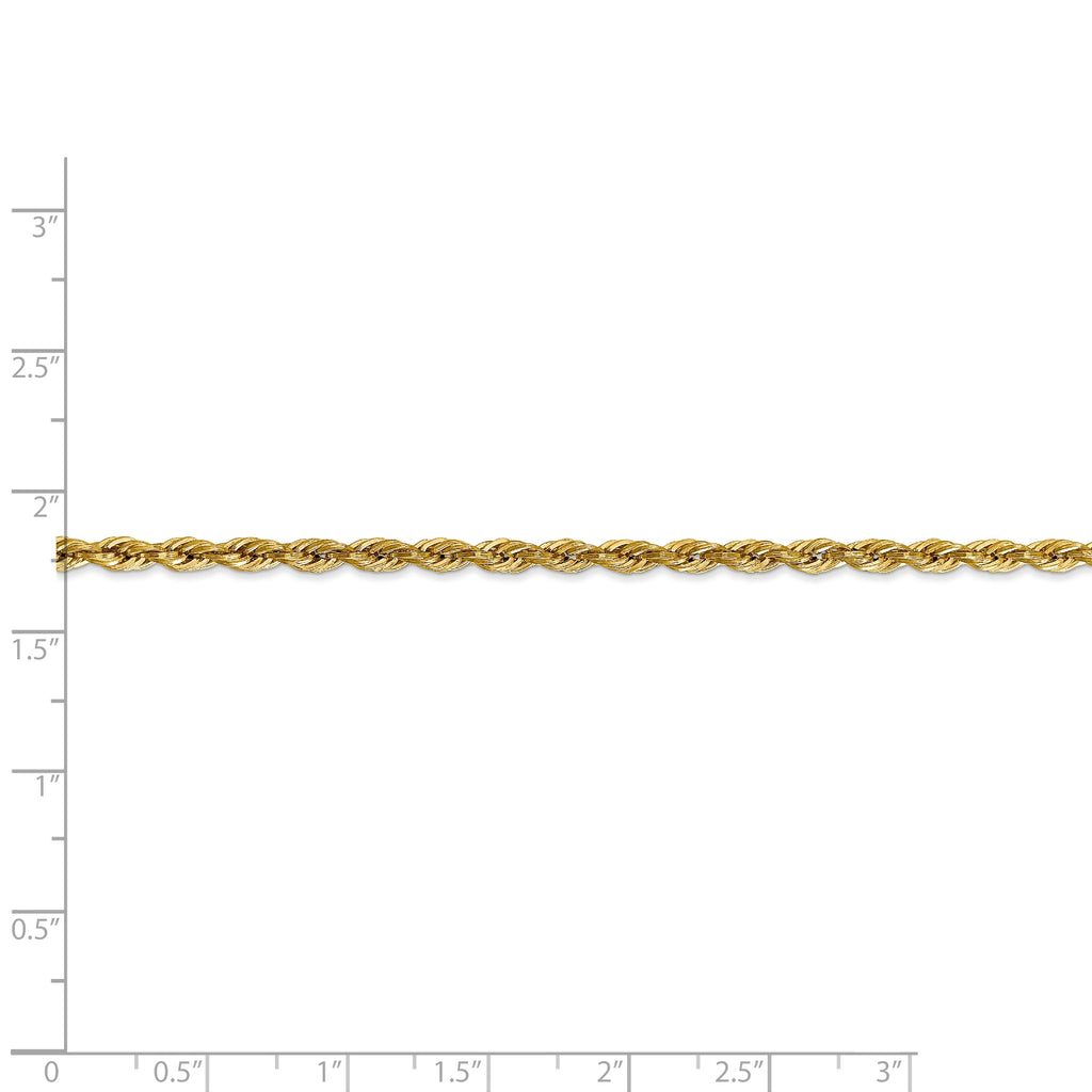 14ky 3.0mm Semi-Solid Rope Chain C5858