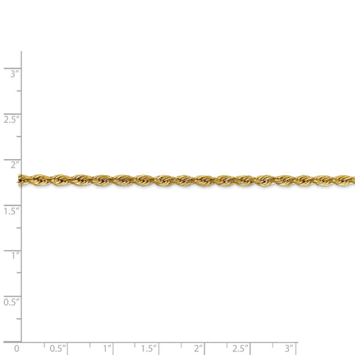 14ky 3.0mm Semi-Solid Rope Chain C5858
