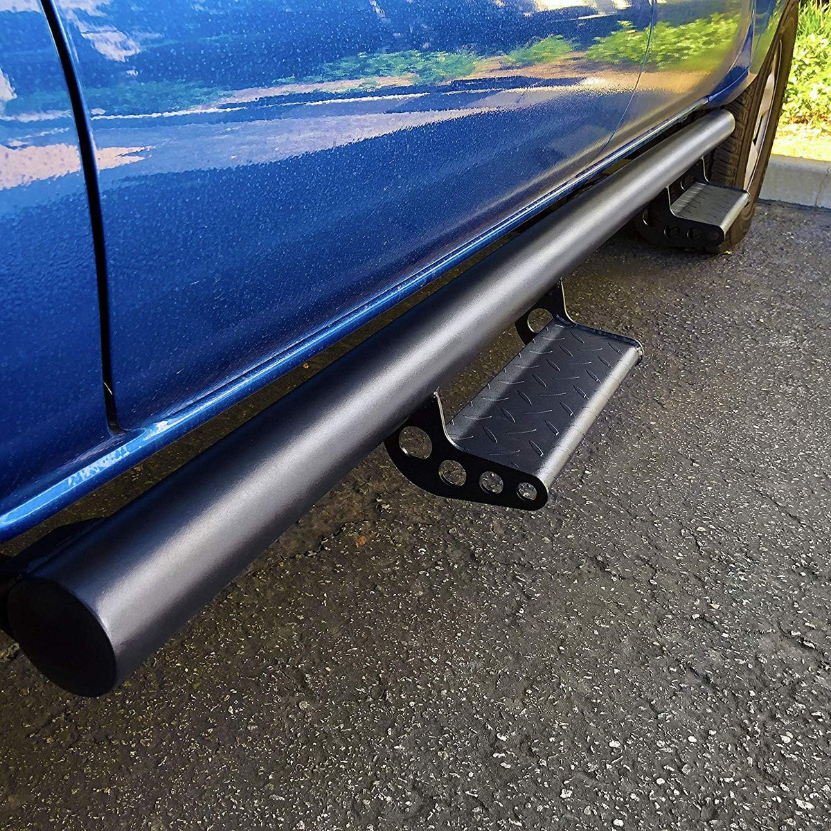 Black Drop Down Running Boards for Toyota Tacoma Double Cab D249