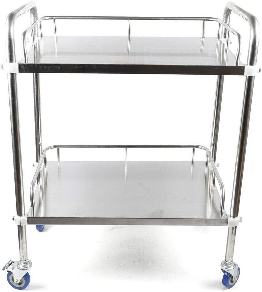Stainless Steel Utility Service Cart with Silent Omnidirectional Wheel F3050