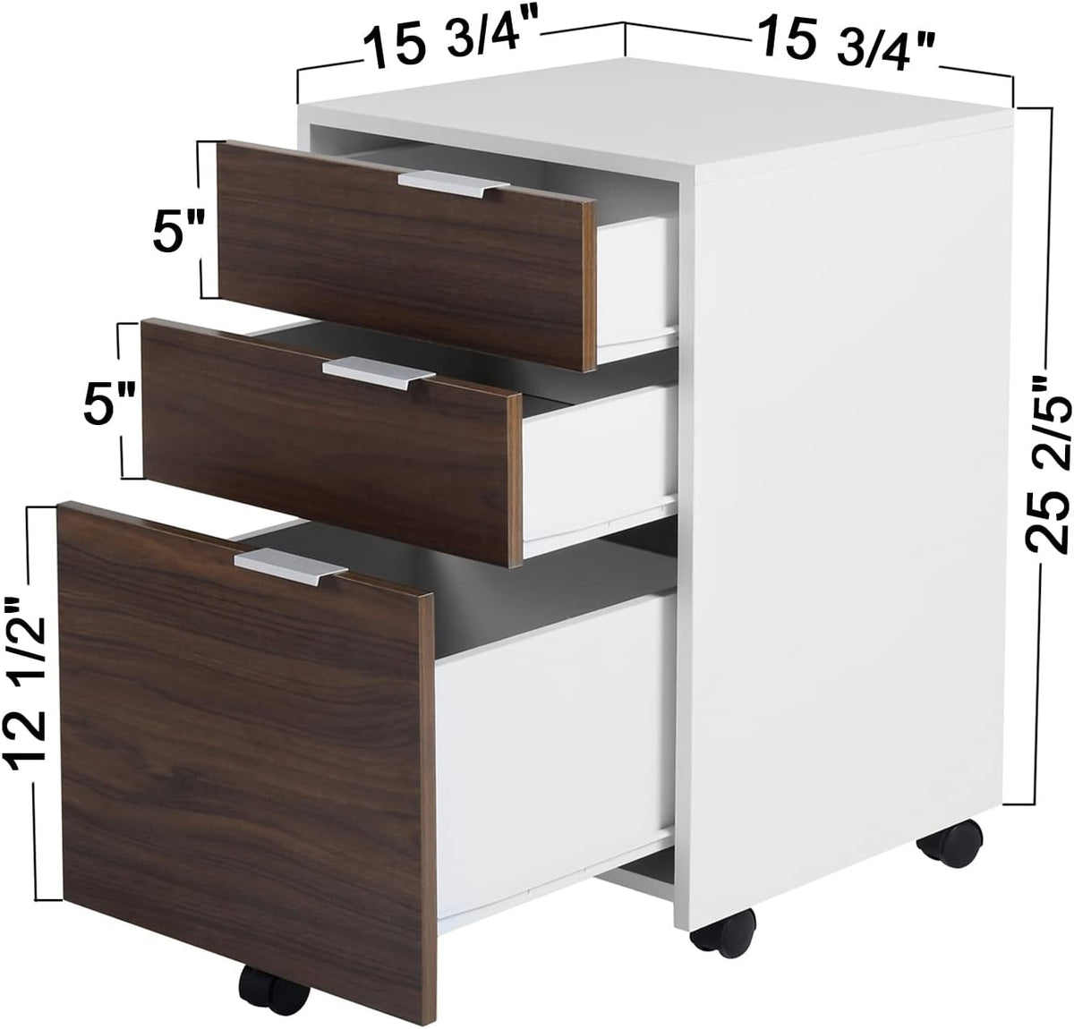Mobile File Cabinet with 3 Drawer P5931