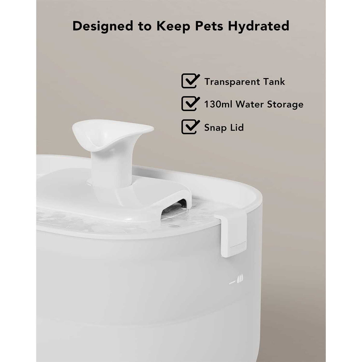 Cat Water Fountain with Wireless Pump 2.5L/84oz Automatic Pet Water Fountain T358248