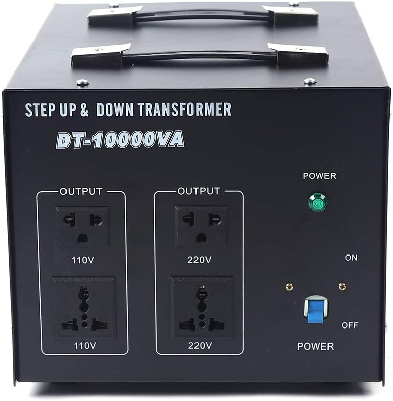 10000W Voltage Converter Transformer Step Up/Down 110V/220V Heavy Duty Power Converter with 2 US Outlets, 2 Universal Outlets, Circuit Breaker Z3924