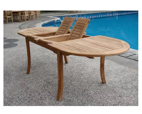 Grade-A Teak 9 Pc 8 Seater Dining Set with Oval Table and 8 Stacking Arm Chairs U595805