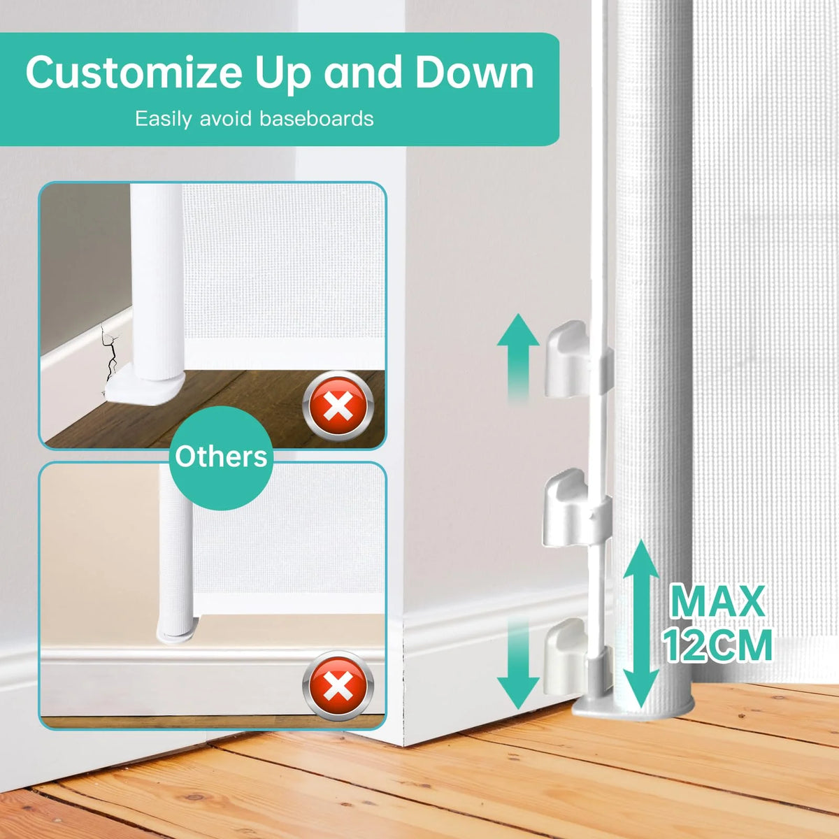 Retractable Baby Gate White J17372