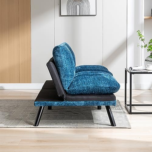 Black Velvet Convertible Sofa Bed T20635