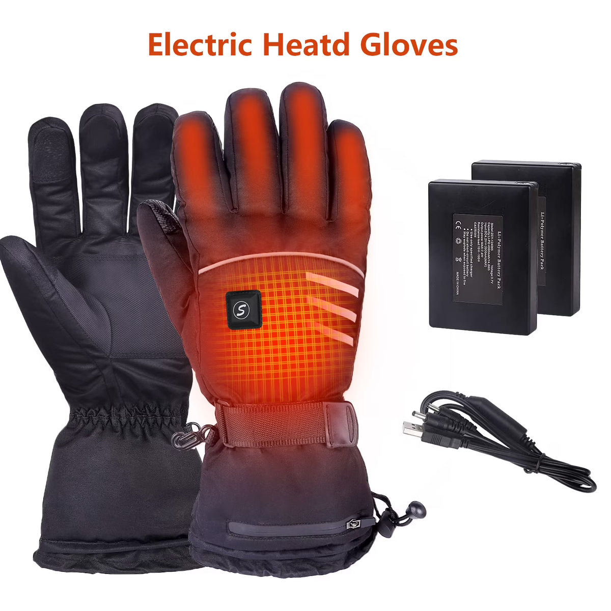 Rechargeable Battery Heated Winter Gloves J652447