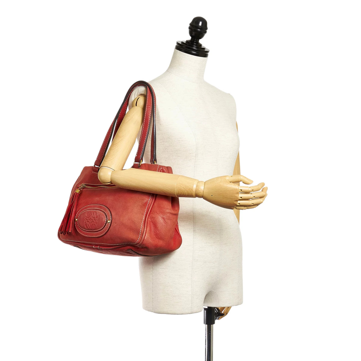 Pre-Owned Calf Leather Shoulder Bag Q347