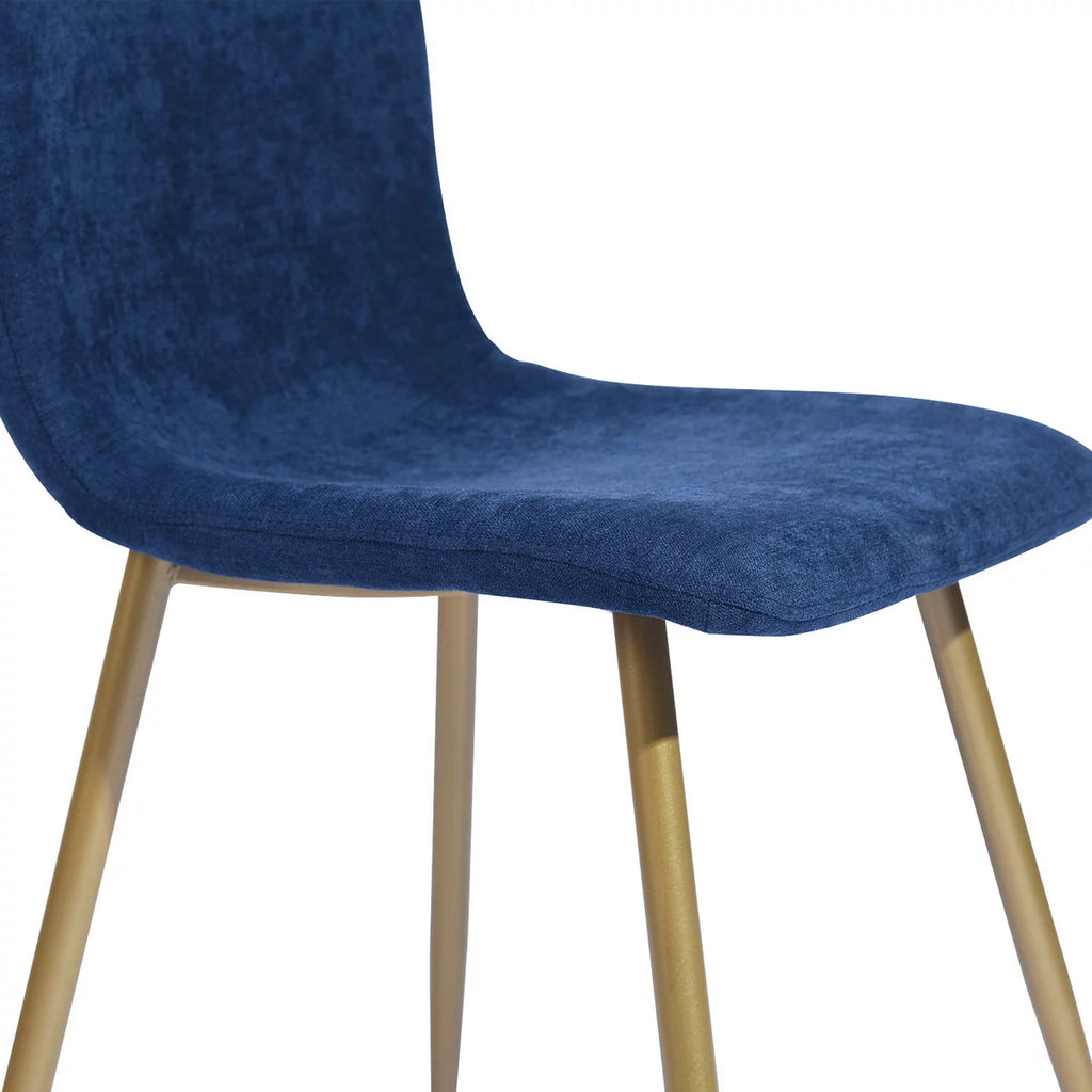 Blue Fabric Dining Chairs Set of 4 D98484