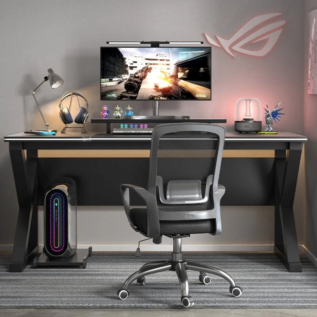 Black Ergonomic Gaming Desk and Chair Set O322