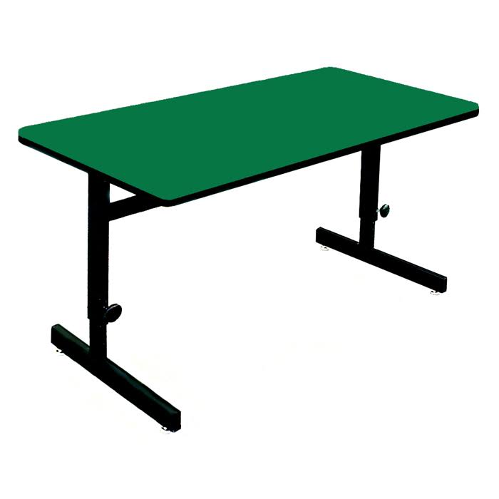 Adjustable Height Computer Station Office Table, Gray T933