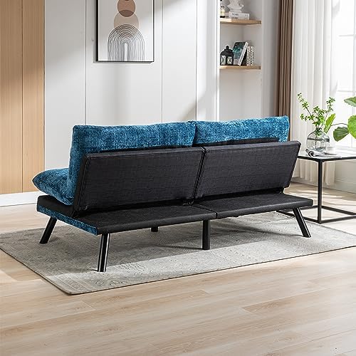 Black Velvet Convertible Sofa Bed T20635