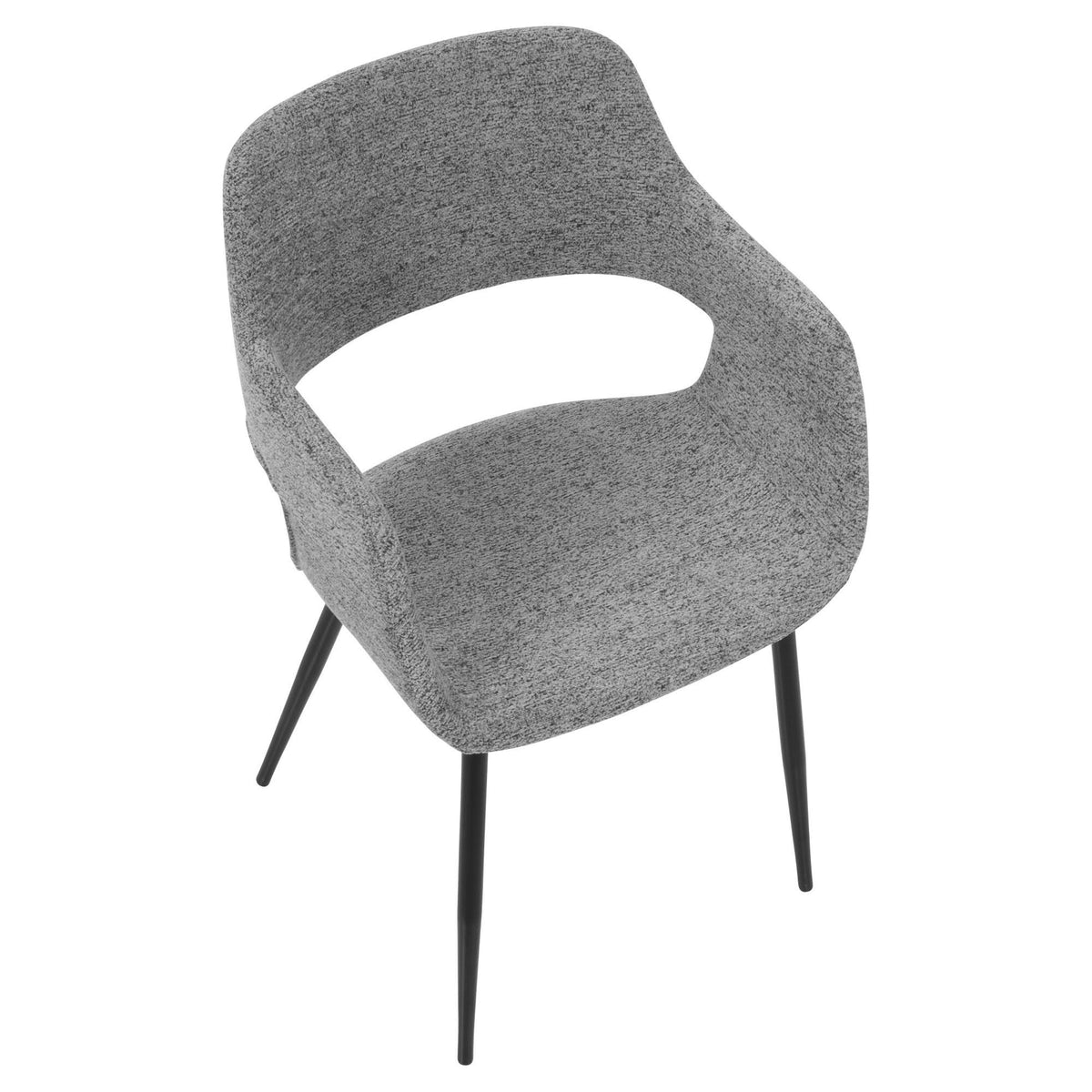 Gray Fabric Dining Chair Set of 2 D53020