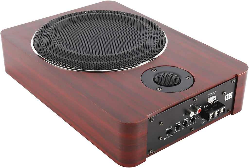 8'' 600W Under Seat Car Active Sub Woofer Speaker Stereo Bass Audio Powered Amp F753