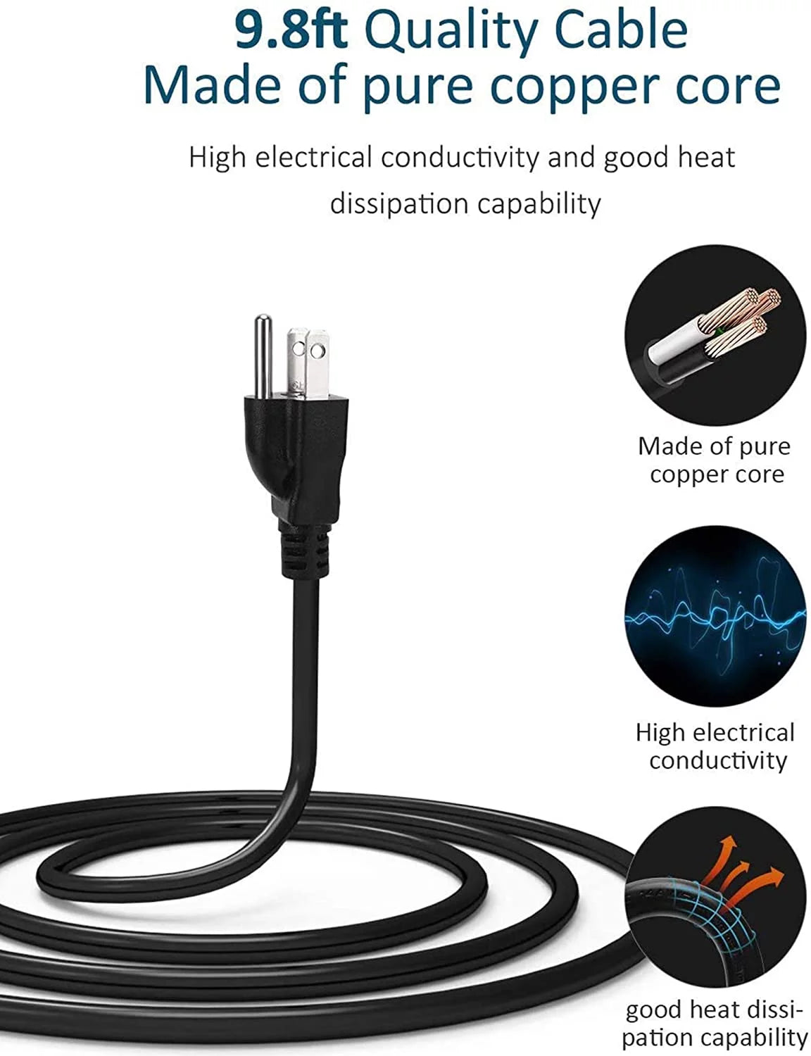 Blue Surge Protector Tower Power Strip with 9 Outlets R245