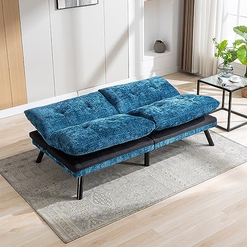 Black Velvet Convertible Sofa Bed T20635