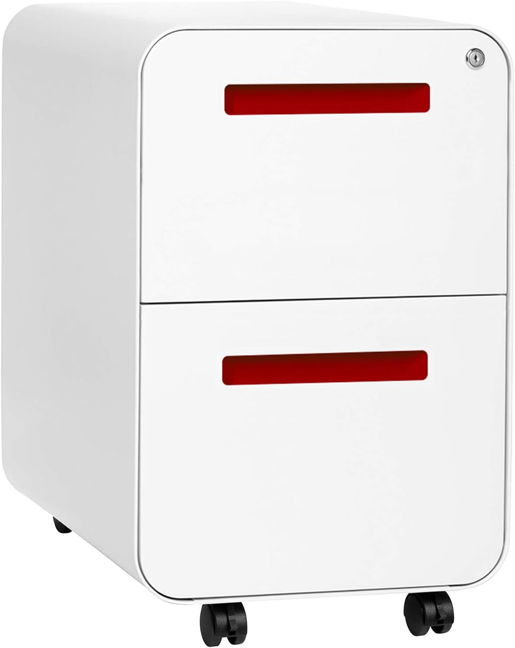 White 2-Drawer Mobile File Cabinet R265674