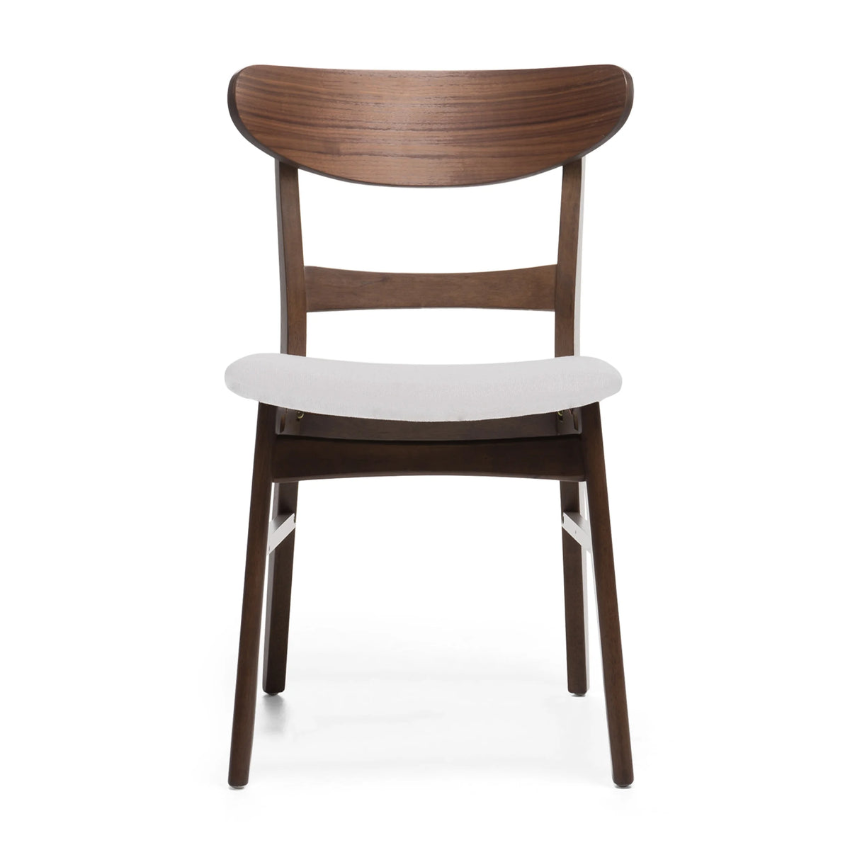 Set of 4 Light Beige Fabric Dining Chairs Z41040