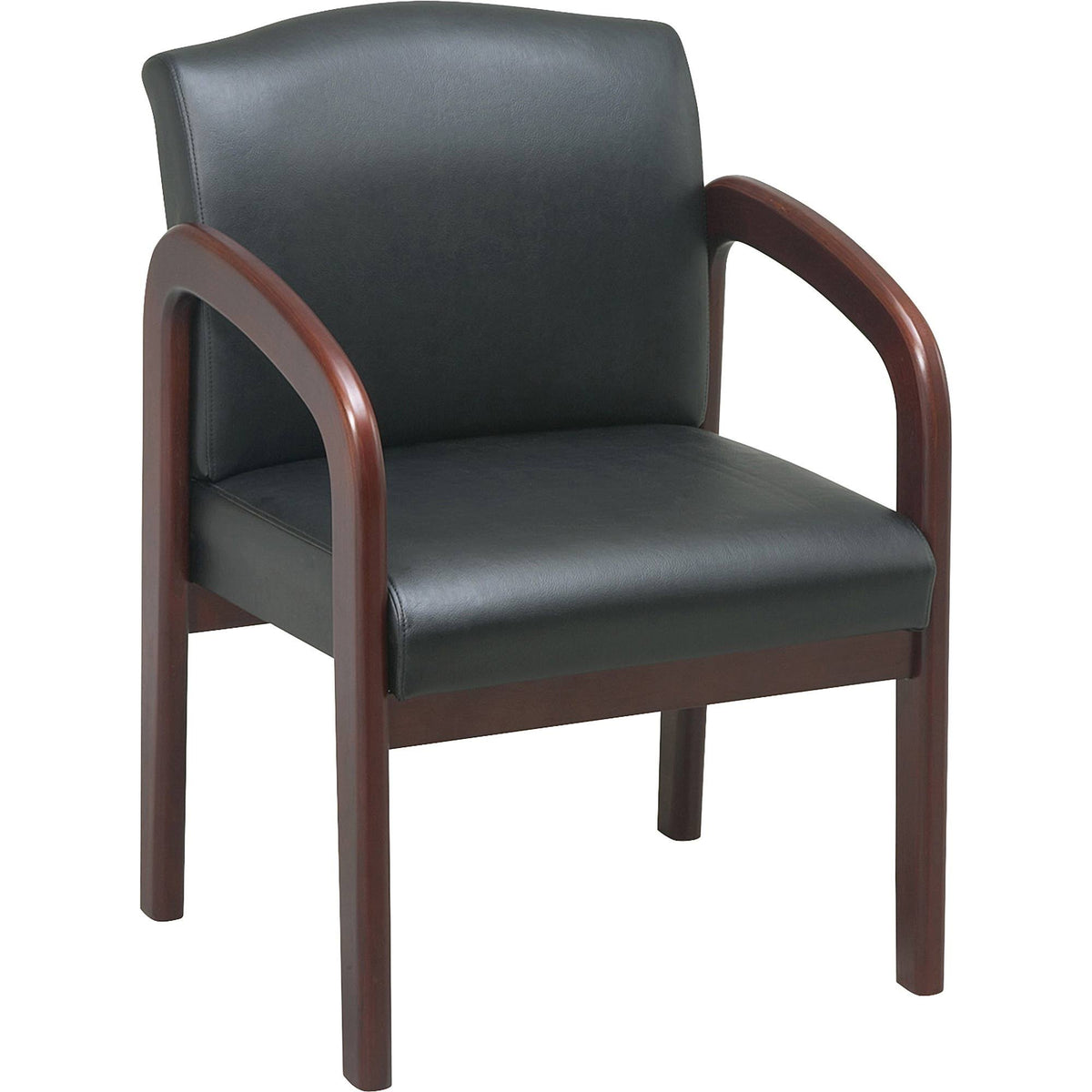 Black Faux Guest Chair Q919409
