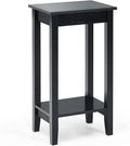 2-Tier End Table with Shelf and Wooden Legs H457