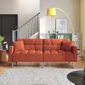 Orange Convertible Folding Futon Sofa Bed F492