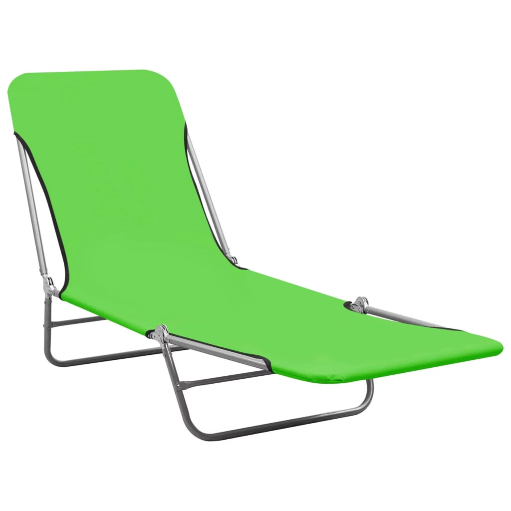 Green Oxford Fabric Folding Chaise Lounge Chair S168
