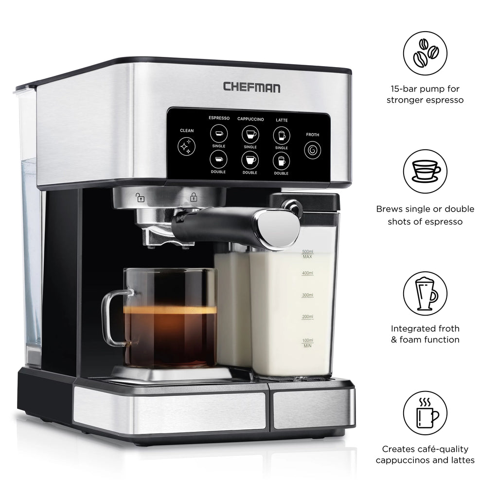 6-in-1 Espresso Machine with Milk Frother S942643