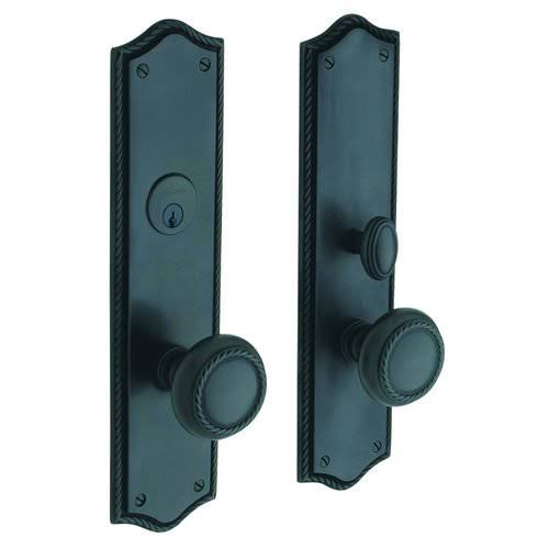 Satin Brass and Brown Dummy Handleset Trim Set P53071