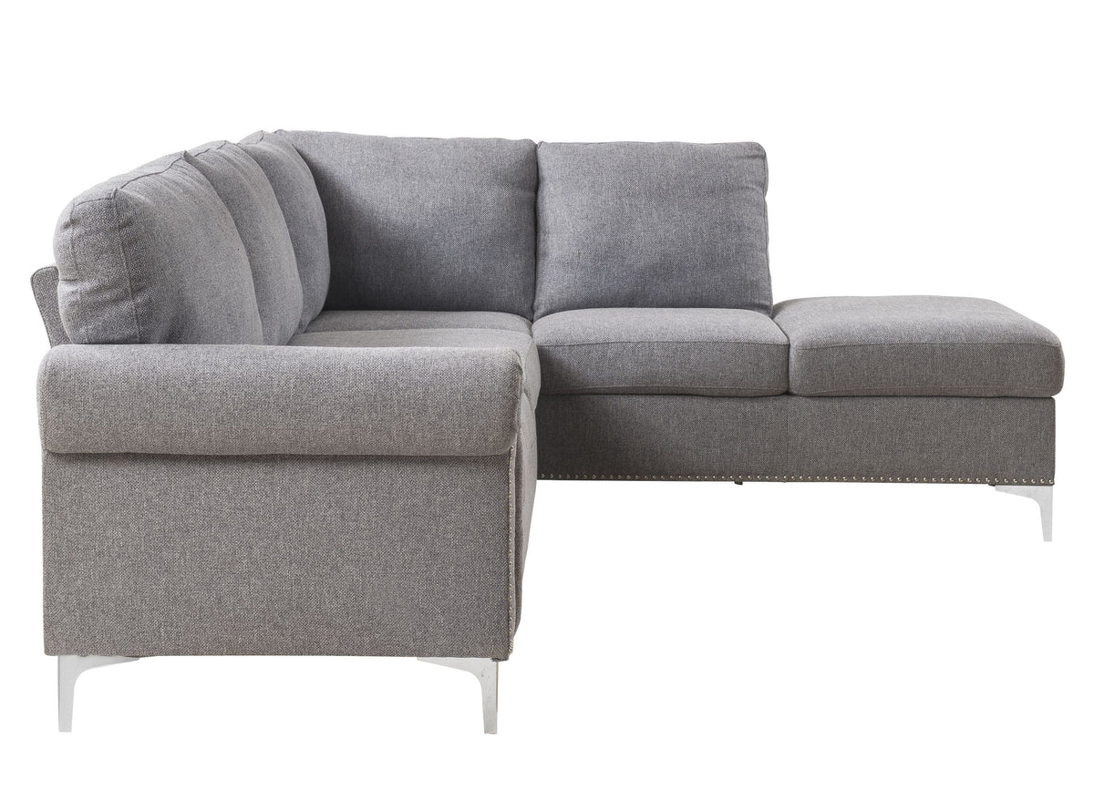 Gray Sectional Fabric Sofa C69461