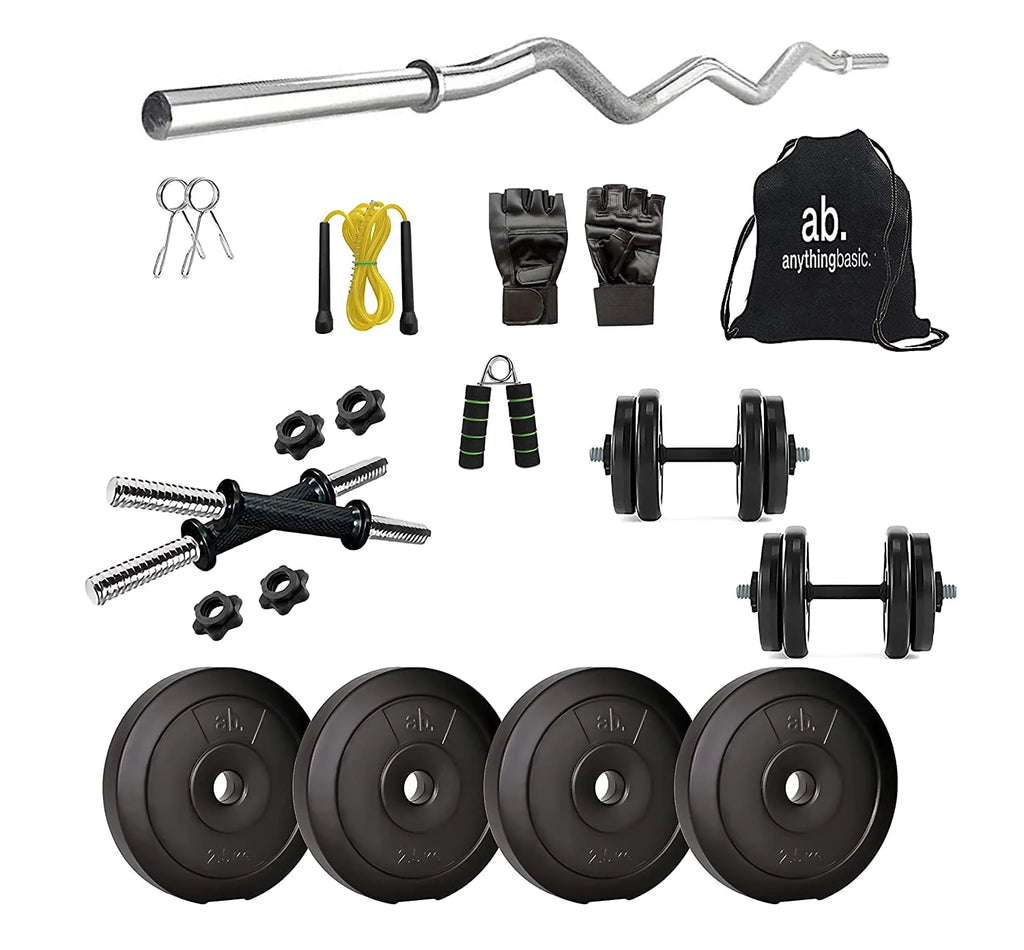 PVC 10 Kg Home Gym Set with Dumbbell Rods H7560