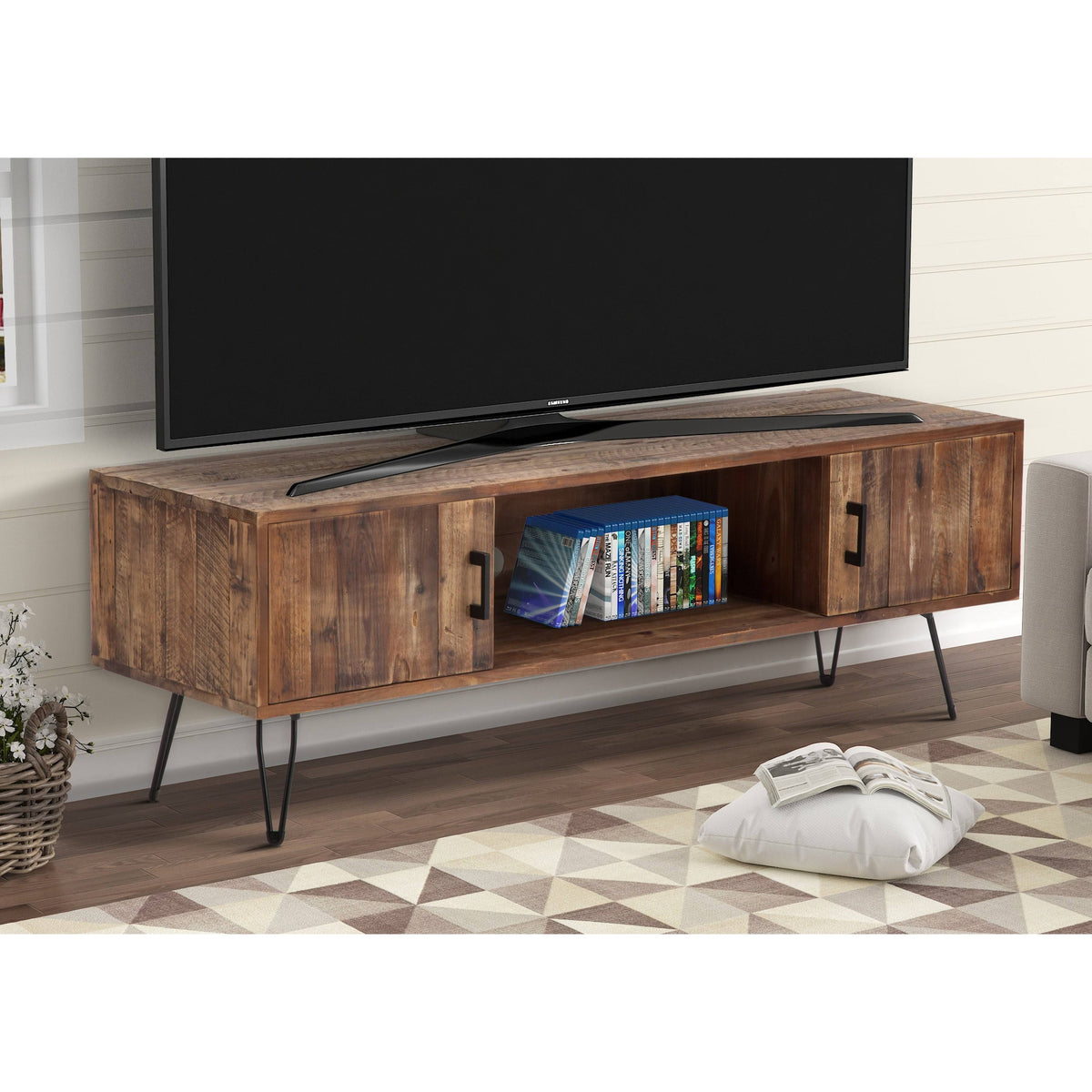Carbon Black Media TV Stand D27162